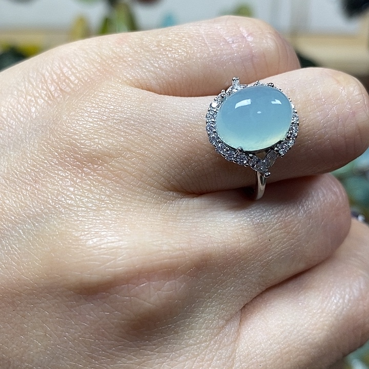 蛇纹石玉吊坠银S925镶嵌