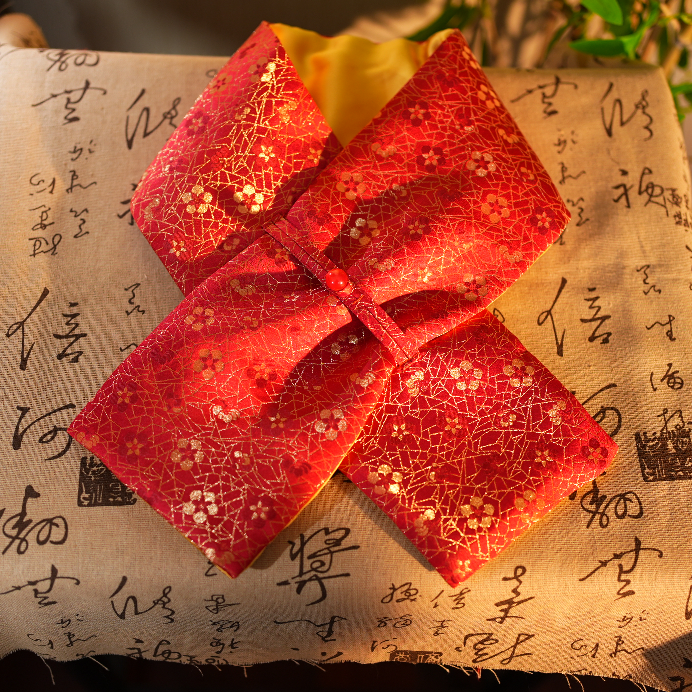 【冰裂梅暖冬围脖】非遗宋锦面料 手工制作