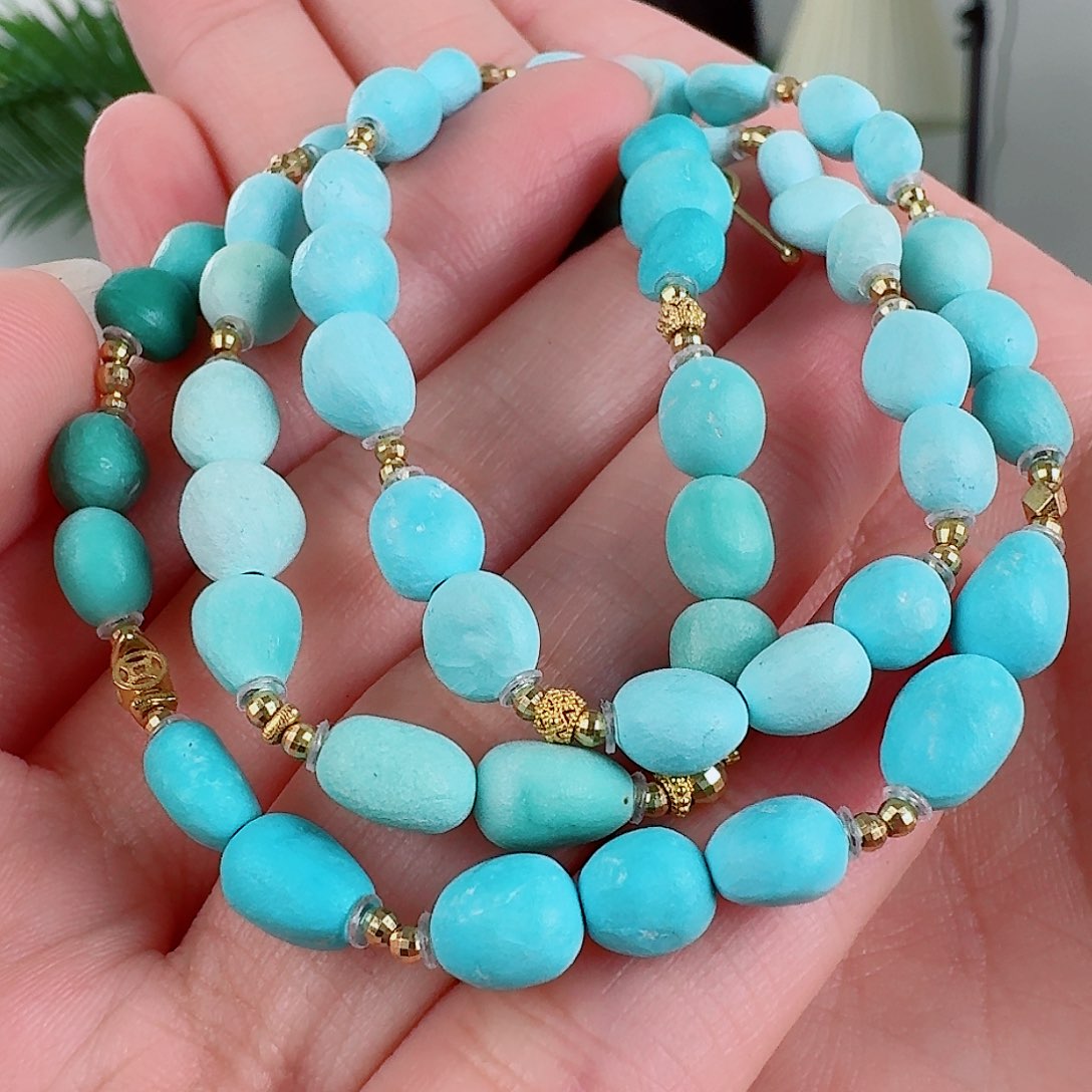 18K金镶嵌绿松石珠宝奇石