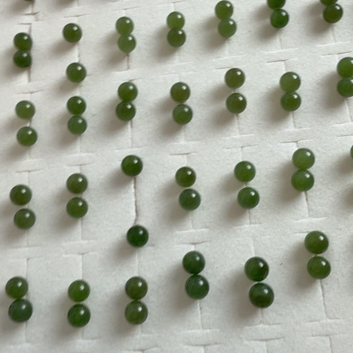 银S925镶嵌和田玉耳饰