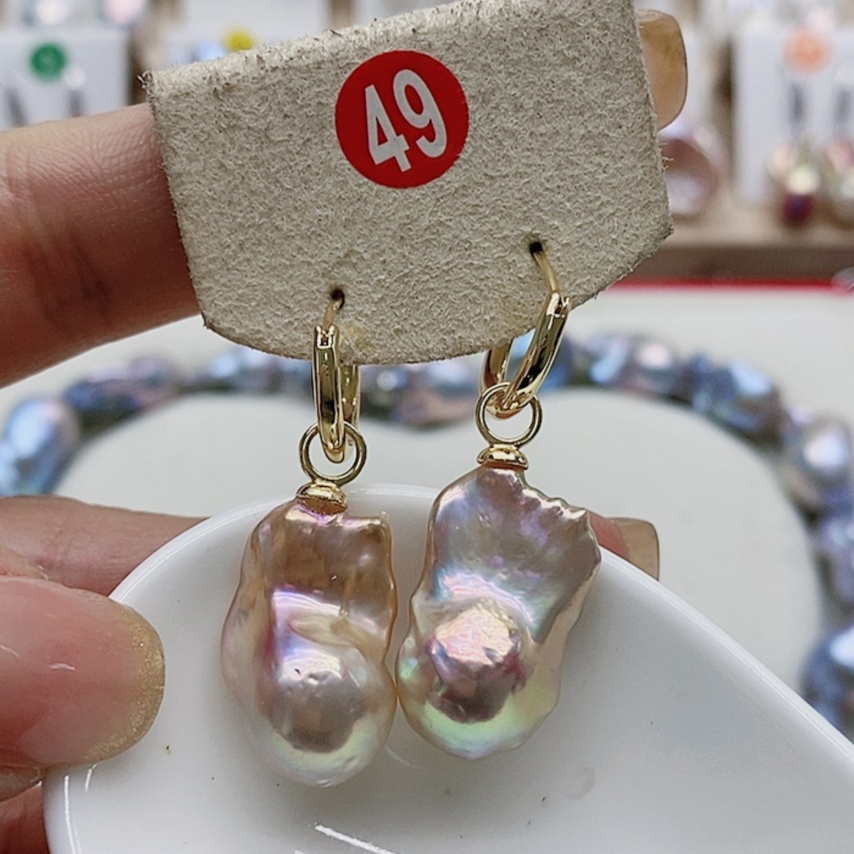 【闪购商品】淡水珍珠耳饰银S925镶嵌