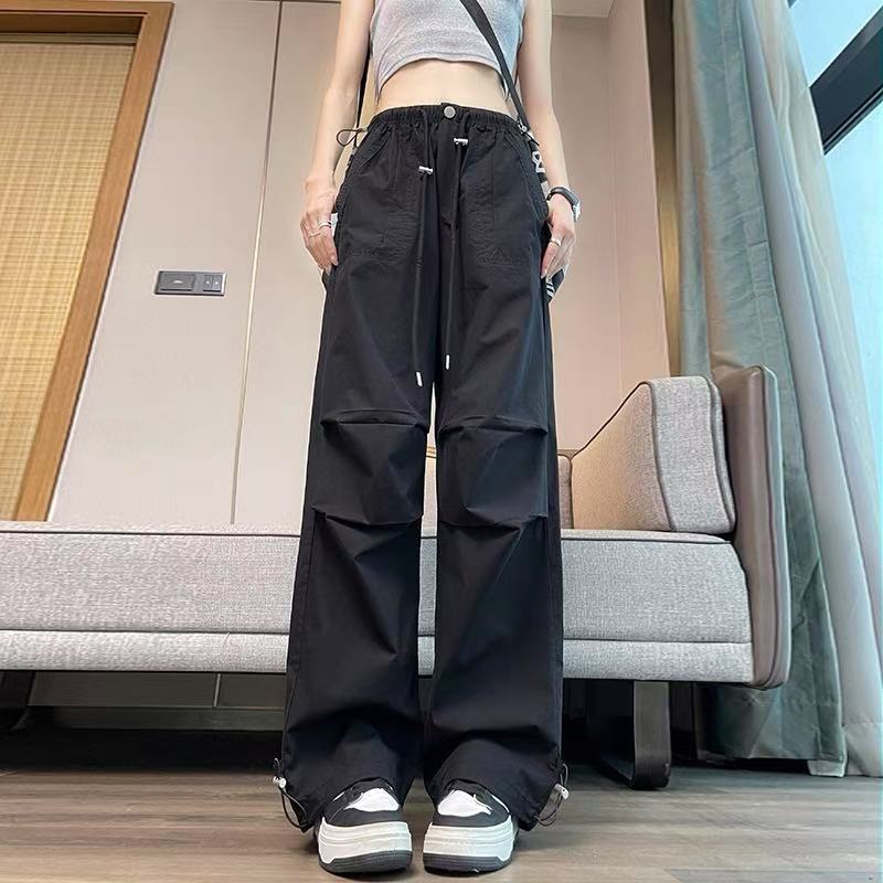 【小依专享】K5F36007A 休闲实用抽绳设计宽松工装裤-6007