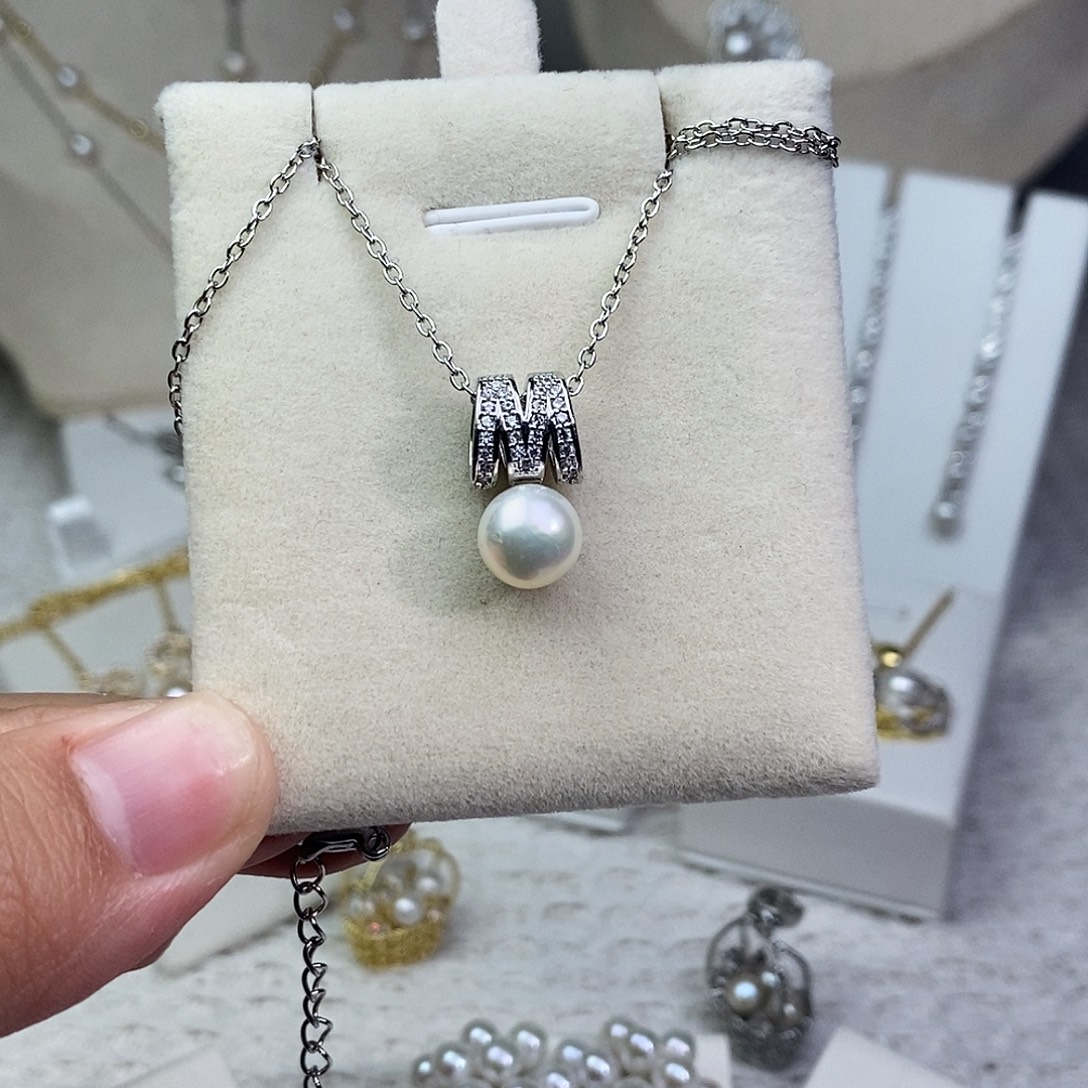 耳饰淡水珍珠银S925镶嵌