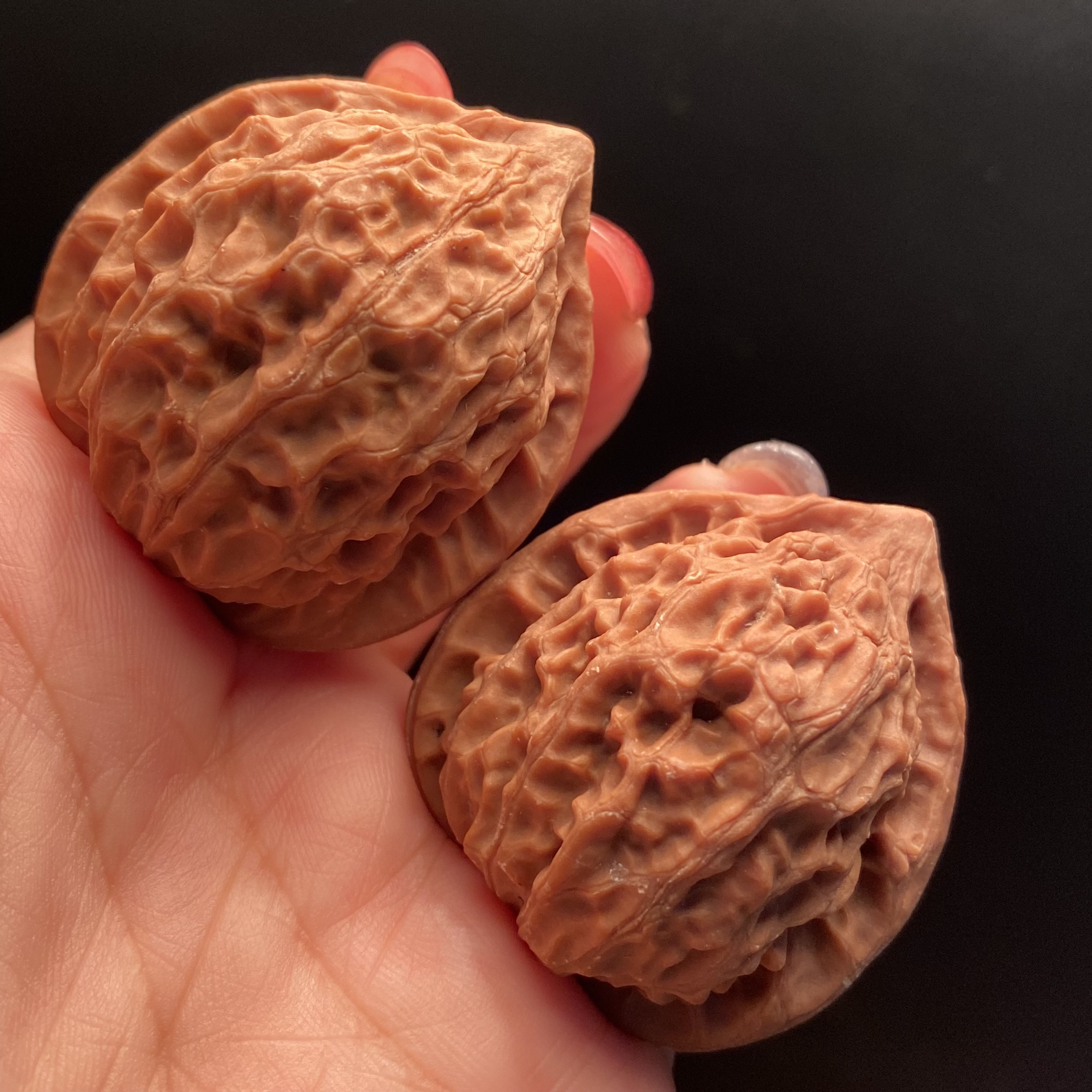 文玩核桃把件3707全品无修金牛边37肚35高40狮子头精品对