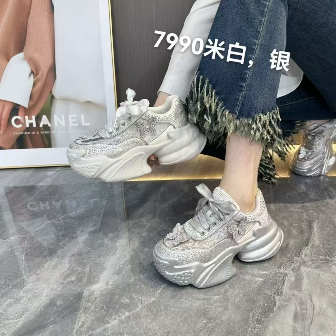 7990新款平底百搭休闲老爹鞋女鞋子
