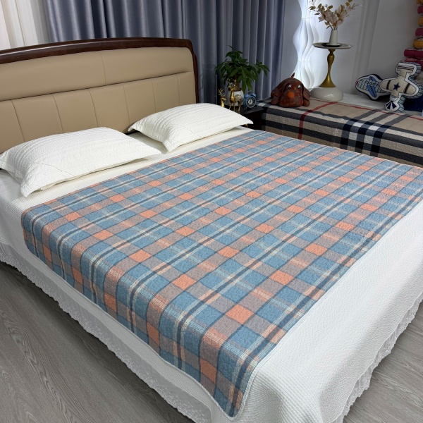 色织纯棉夹棉床盖隔脏垫沙发垫飘窗垫榻榻米可机洗简约格子柔软S