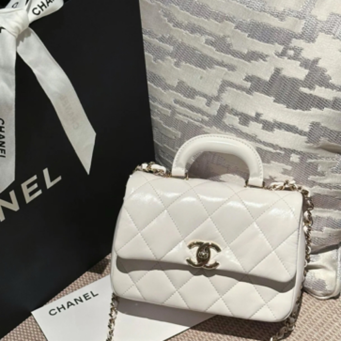 99新 Chanel/香奈儿 Chanel24c白色方胖子25030023-04