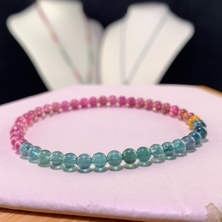 双色碧玺手链未镶嵌