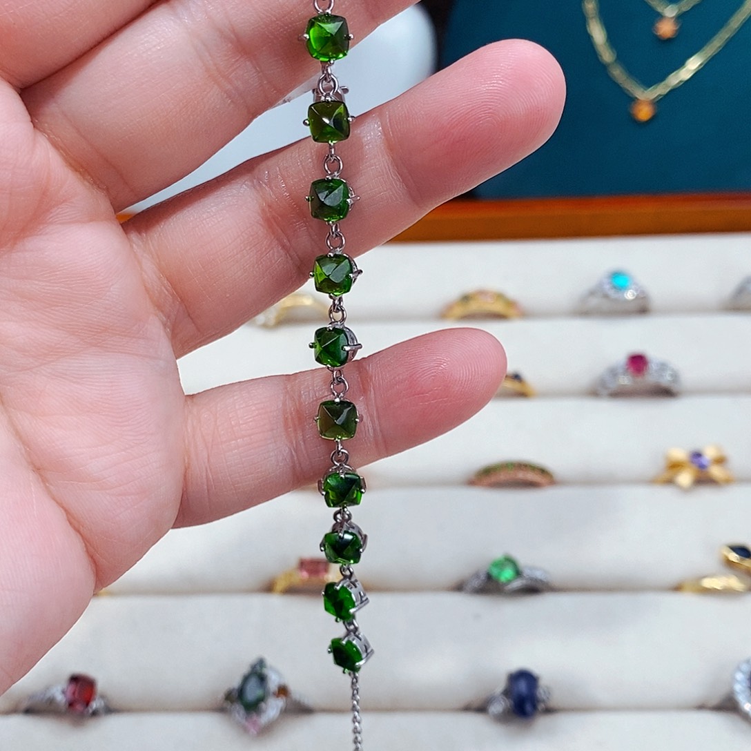 透辉石手链银S925镶嵌