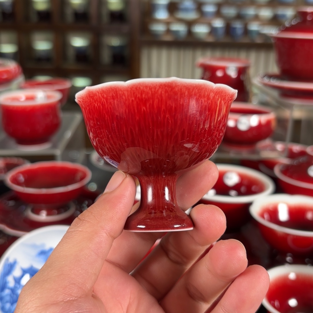 杯子景德镇原矿郎红杯