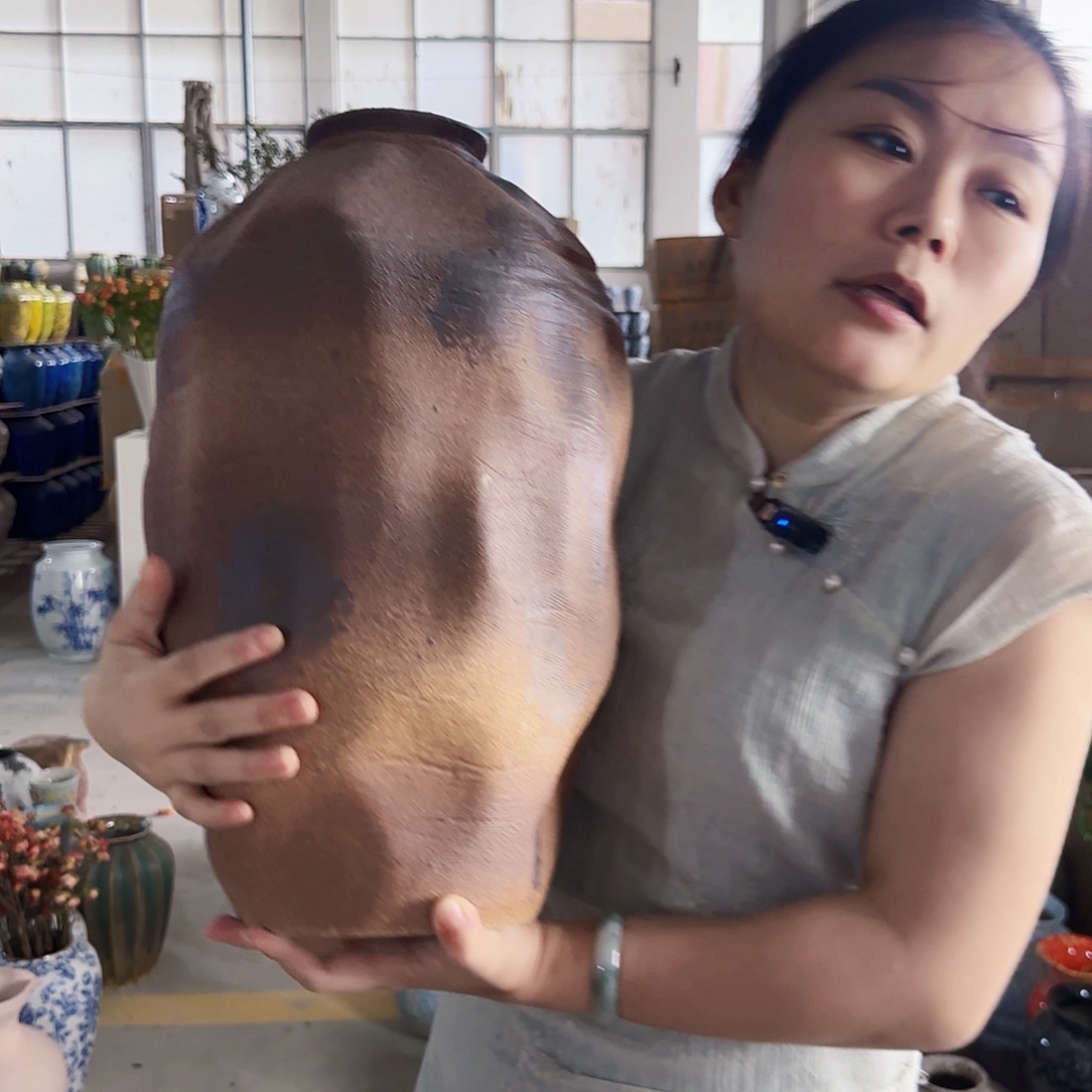 景德镇陶瓷艺术花瓶侘寂风高50口径8公分