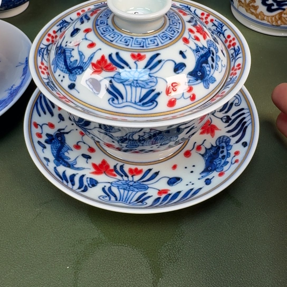 陶景德镇纯手绘茶具圆圆256