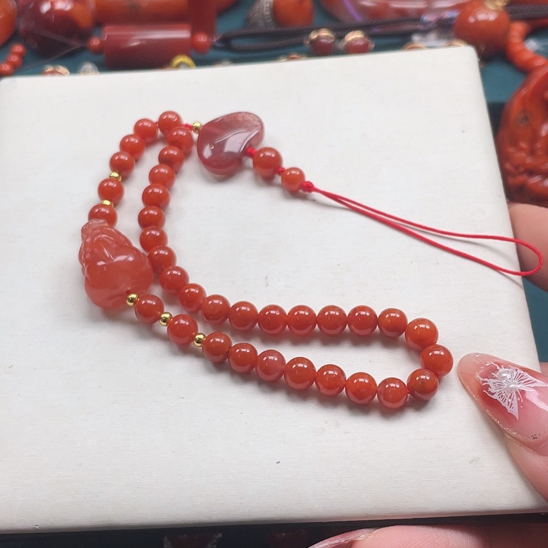 南红玛瑙川料南红dly手机挂未镶嵌