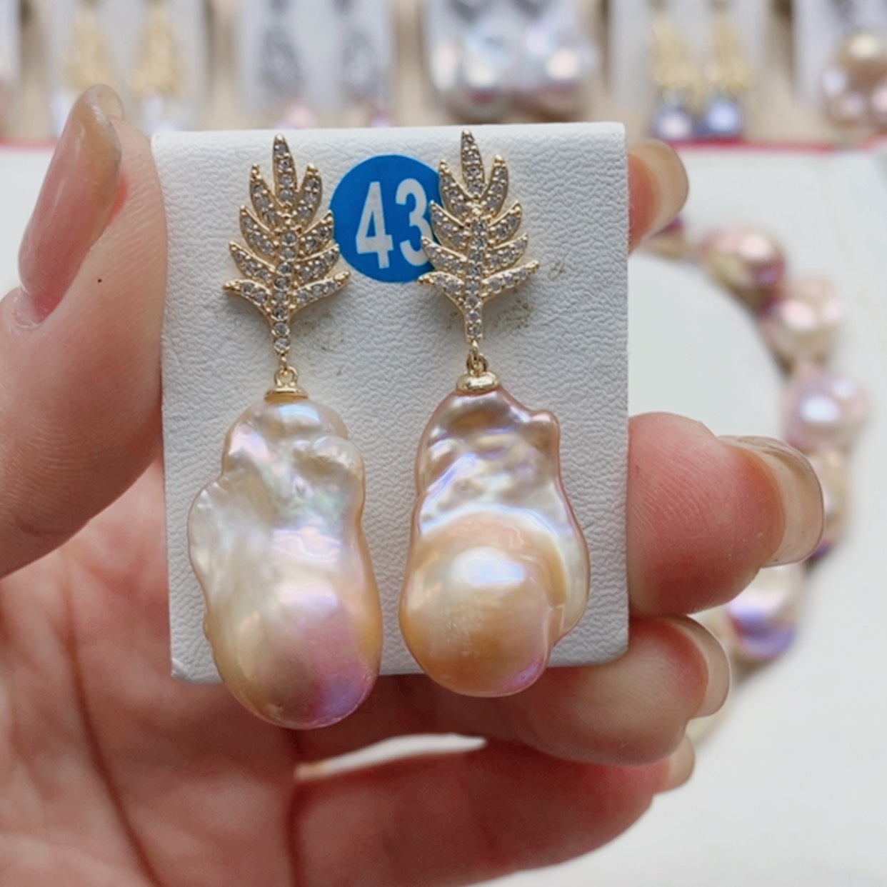 【闪购商品】淡水珍珠耳饰银S925镶嵌