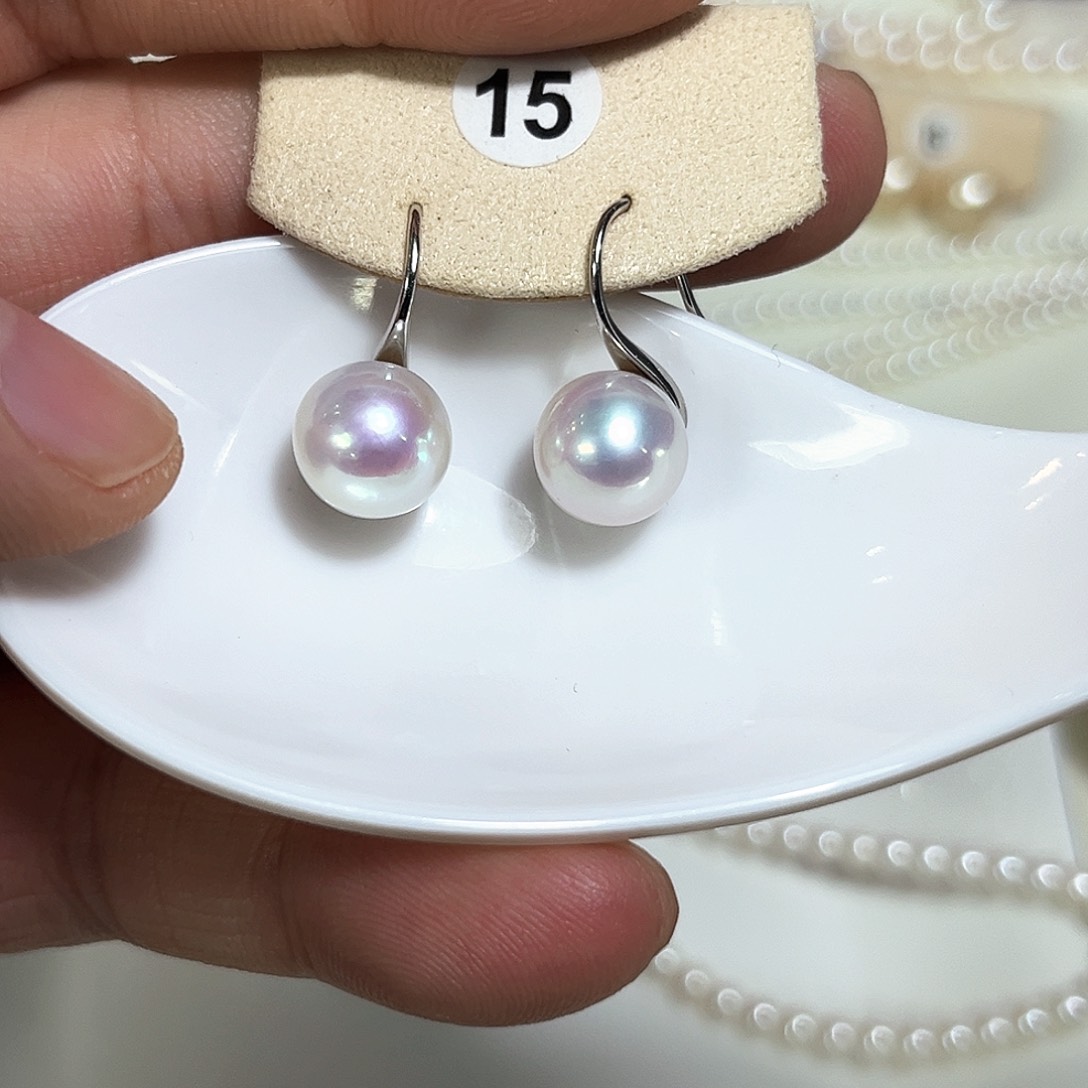 海***糖淡水珍珠银S925镶嵌颈饰