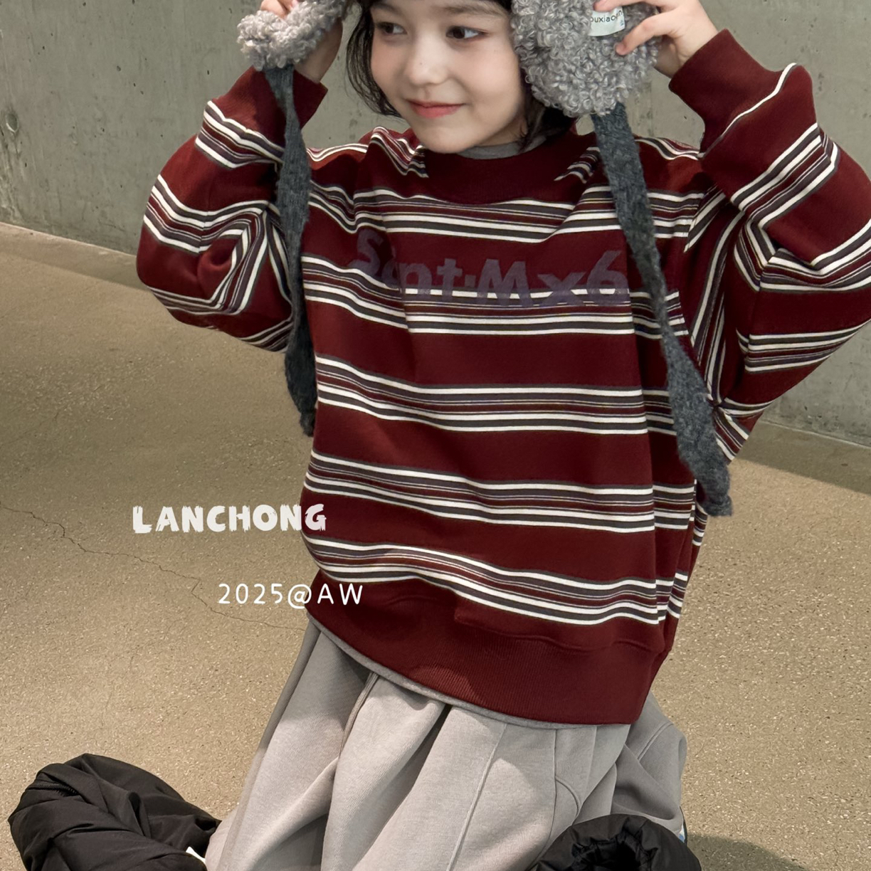 【两色可选】览虫25新款休闲加绒卫衣31083