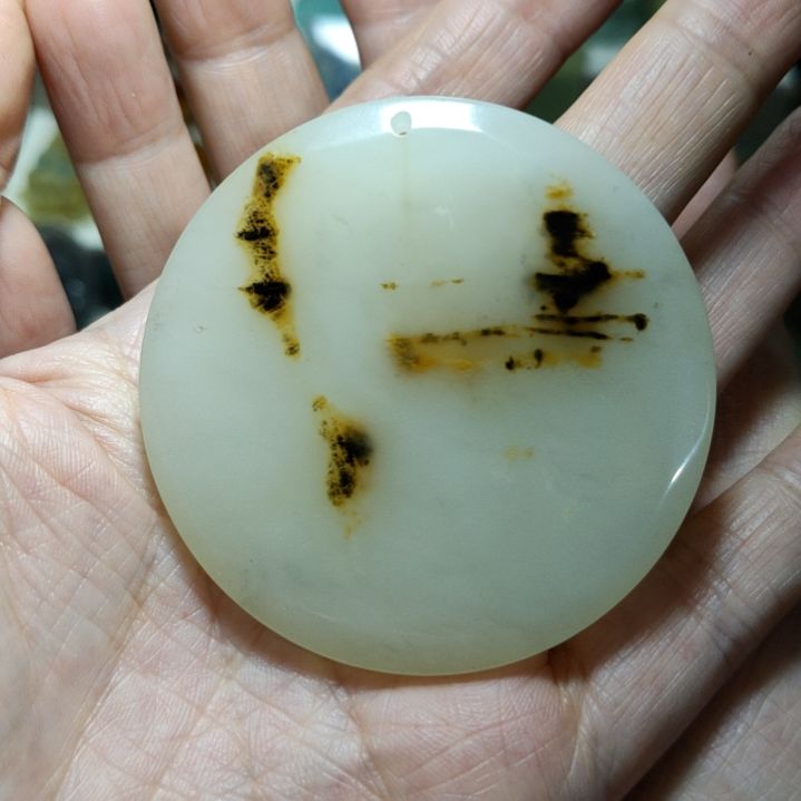 岫玉未镶嵌平安牌