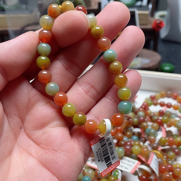 玛瑙/玉髓手链未镶嵌保证无注胶，纯天然