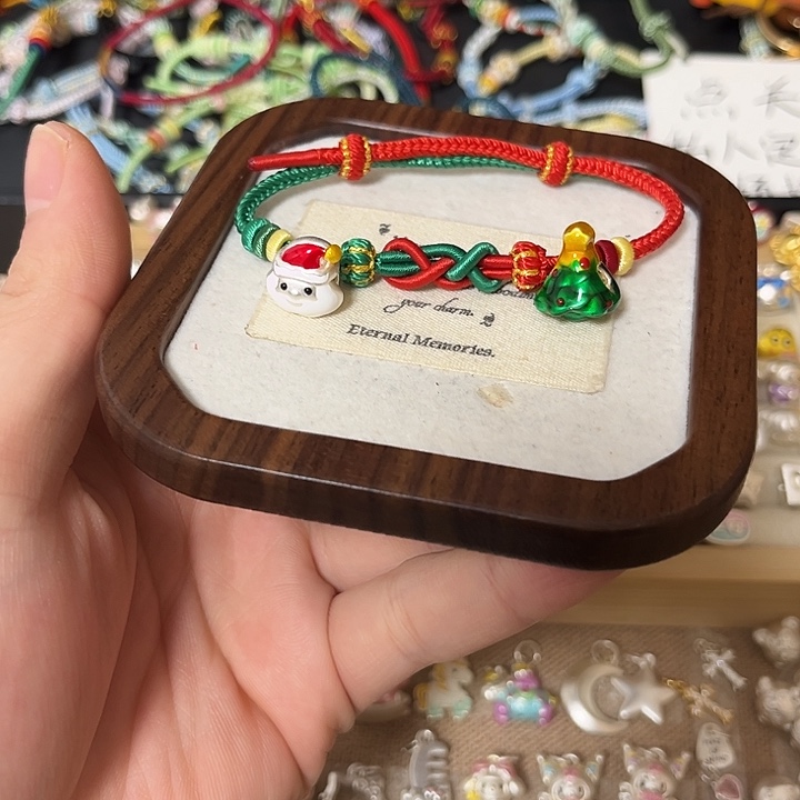 足银布艺圣诞节系列高配手绳