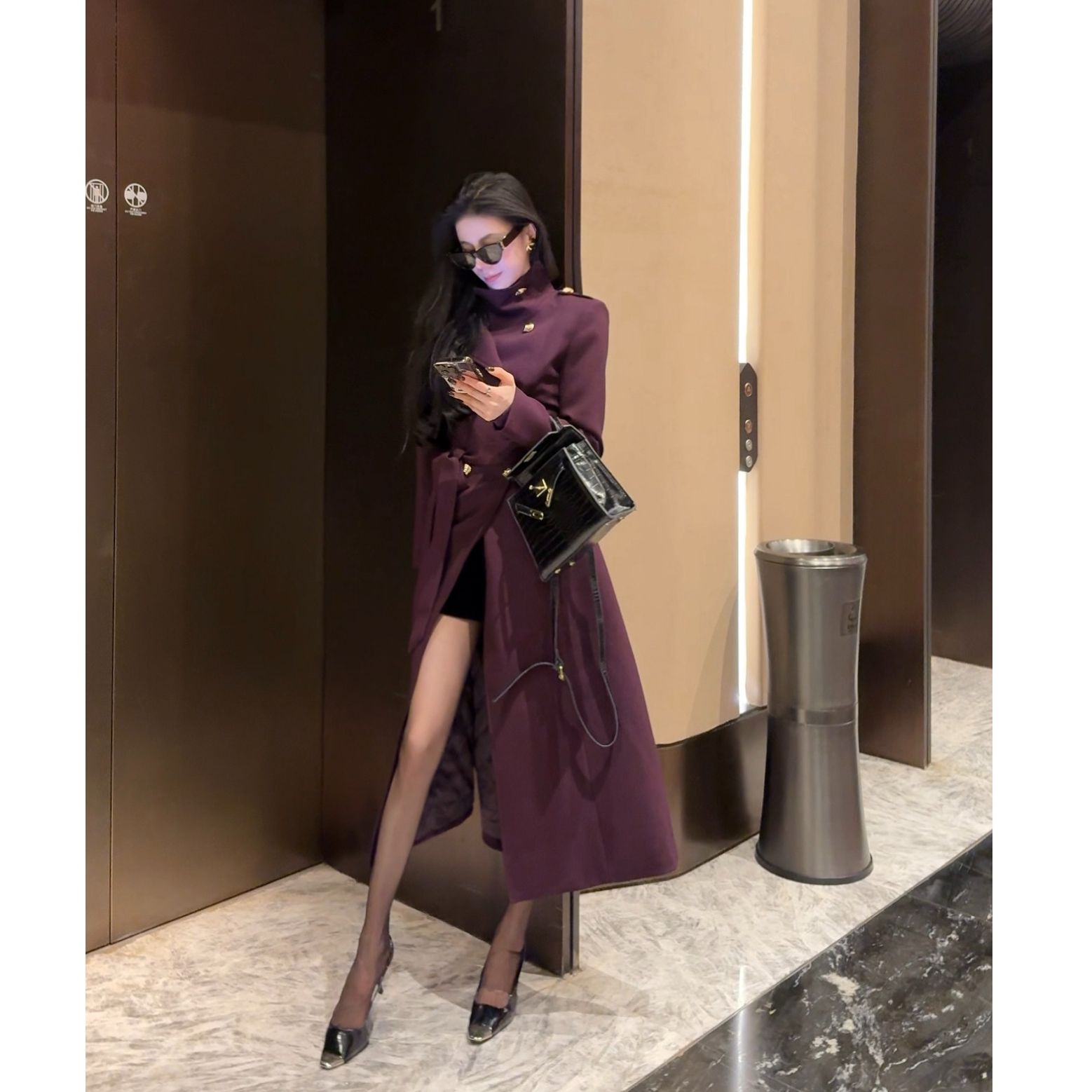 WANWAN【克林索尔】定制特调大气贵气长款设计风衣JJQ5FY8855