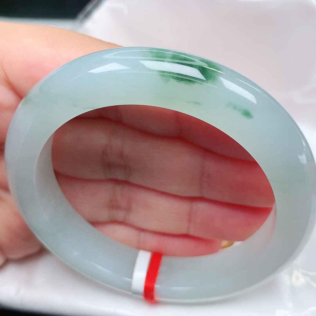 未镶嵌手镯翡翠26冰胶飘花