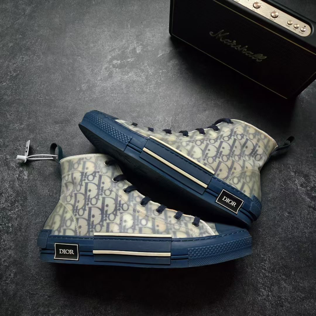 95新 DIOR/迪奥 44码 B23 白蓝满印 鞋