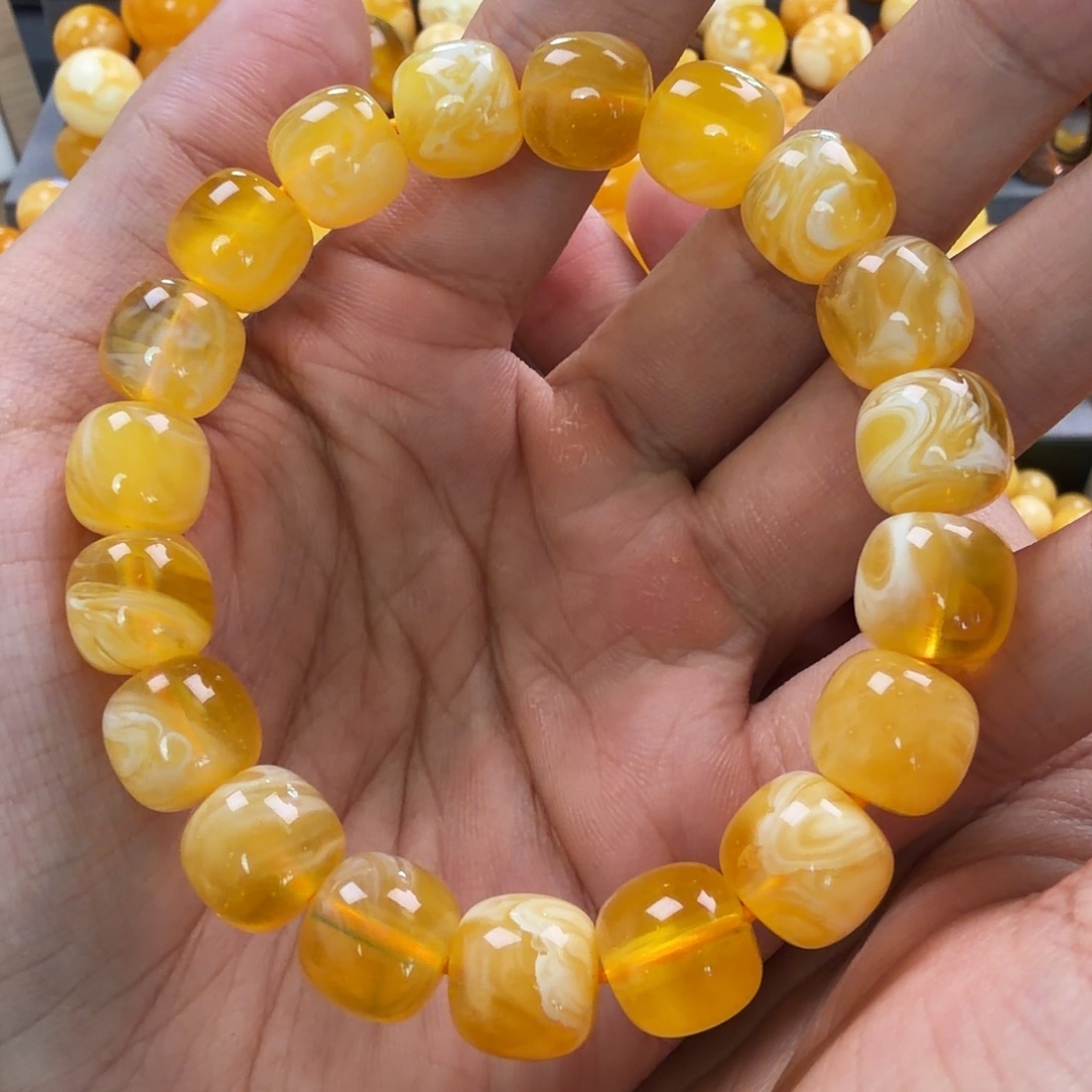 琥珀未镶嵌珠宝奇石12mm同料