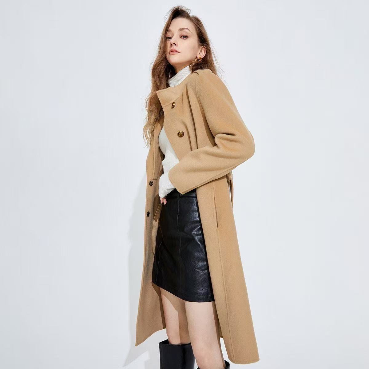 【301-400】洋气毛呢加厚外套冬季羊绒宽松大衣加大加厚