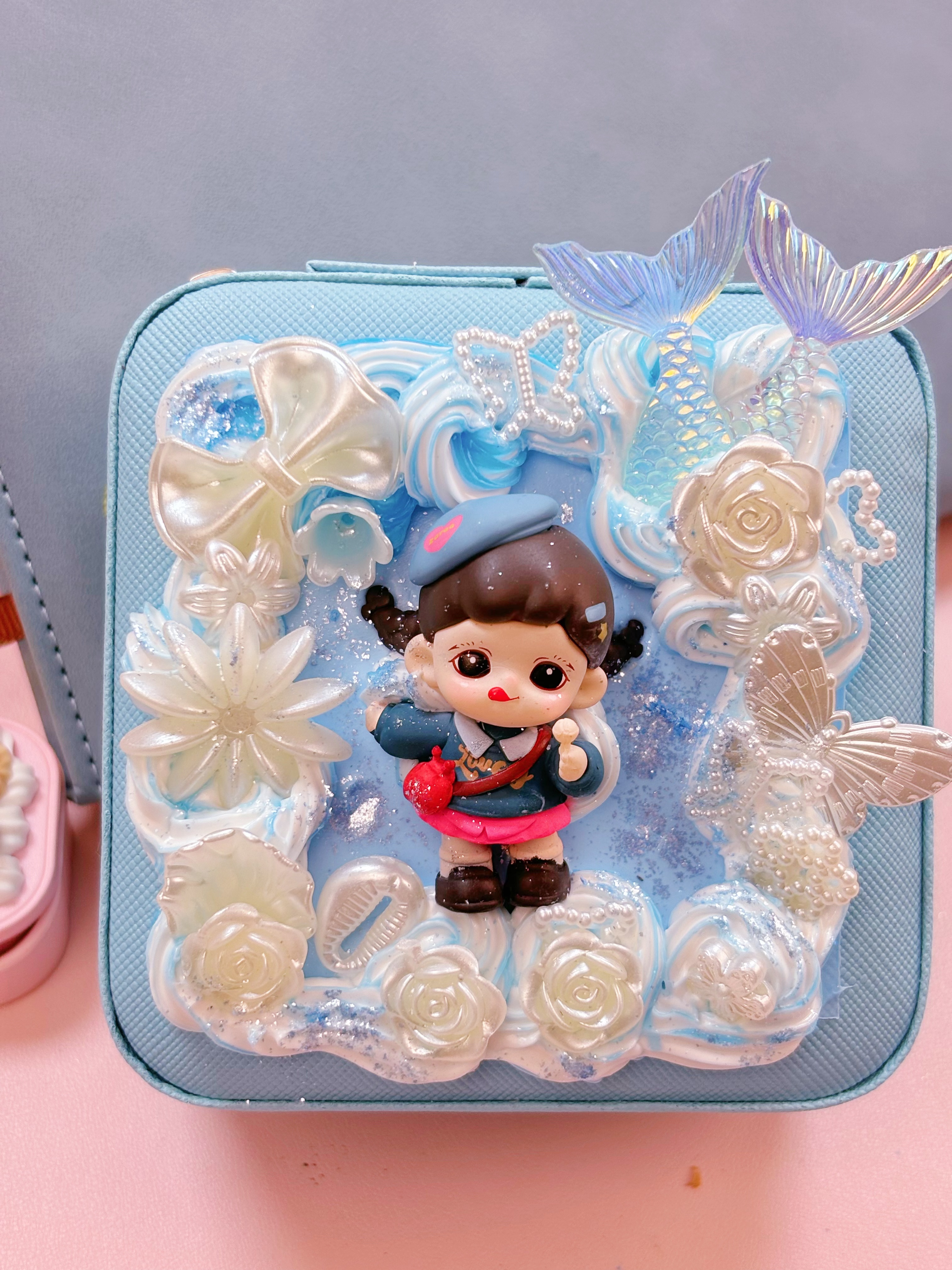 「首饰盒」潮玩DIY奶油摆件首饰盒纯手工