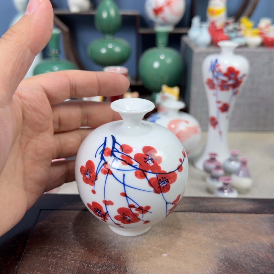 陶瓷手工小花器摆件