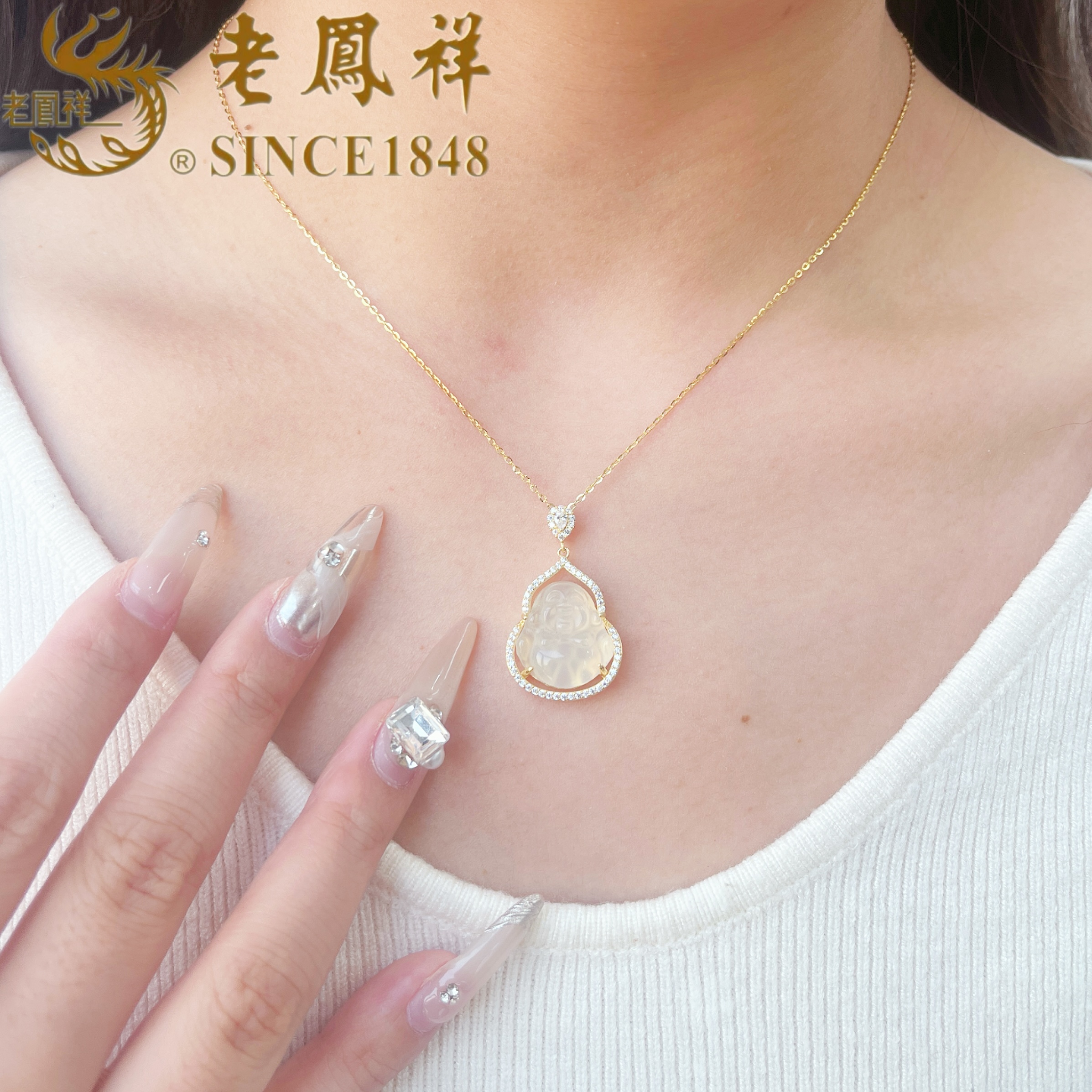 【老鳯祥】佛缘永随项链NH40424G