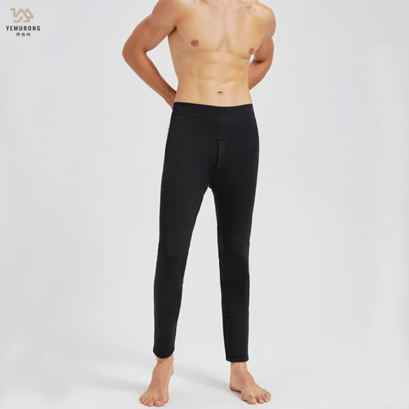 野牧绒秋冬男式一体保暖裤