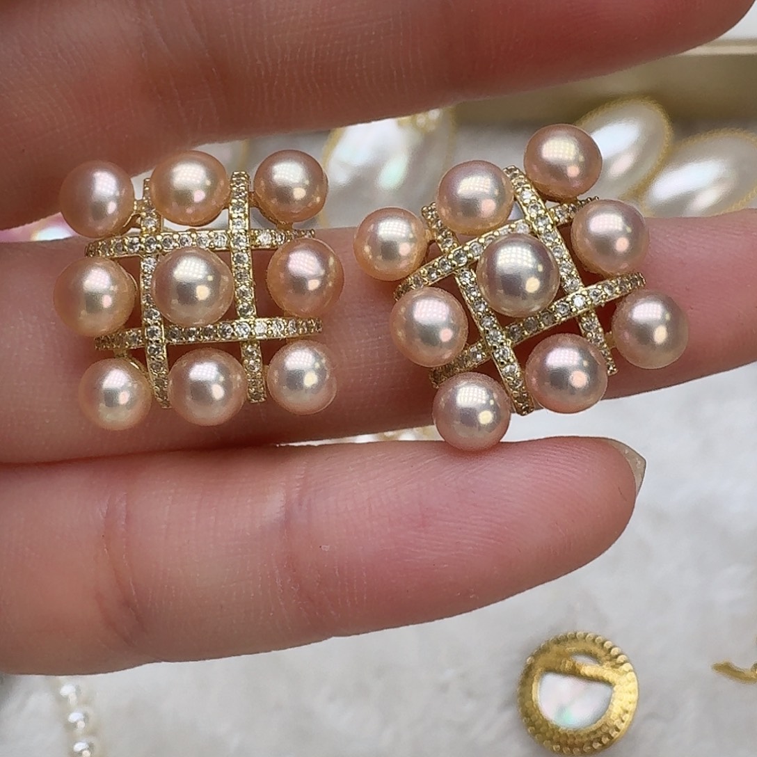 淡水珍珠耳饰未镶嵌