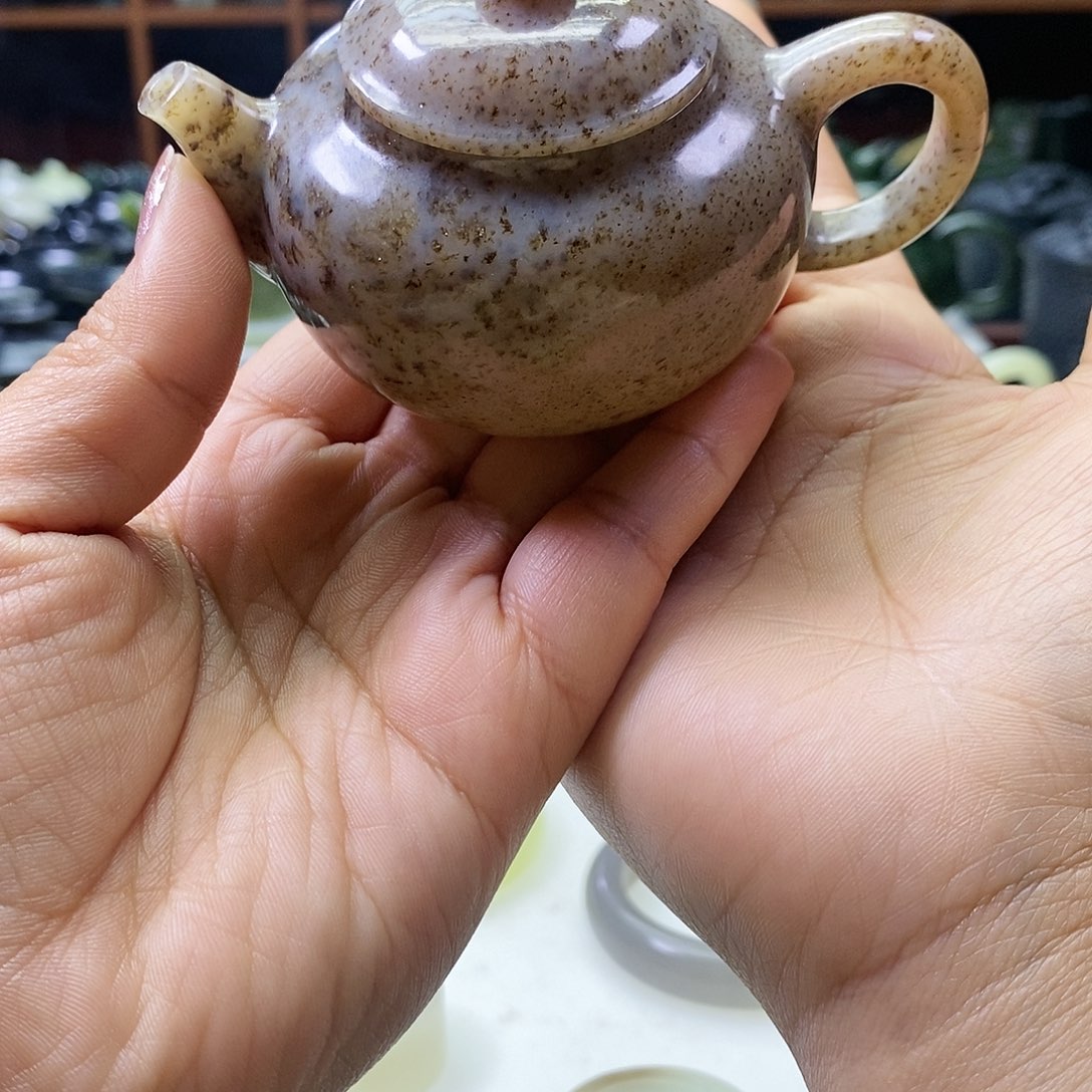 和田玉茶壶 微瑕未镶嵌