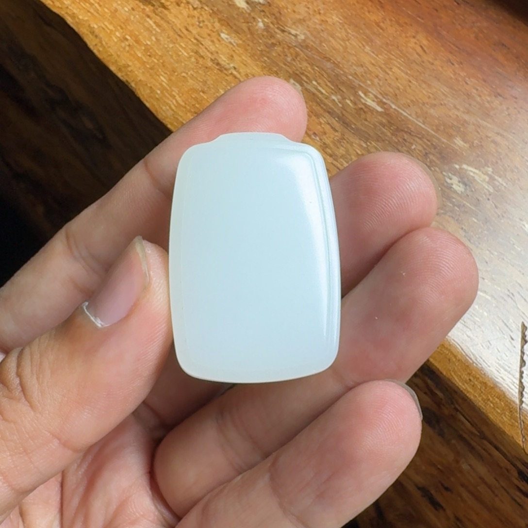 和田玉吊坠未镶嵌白玉平安牌