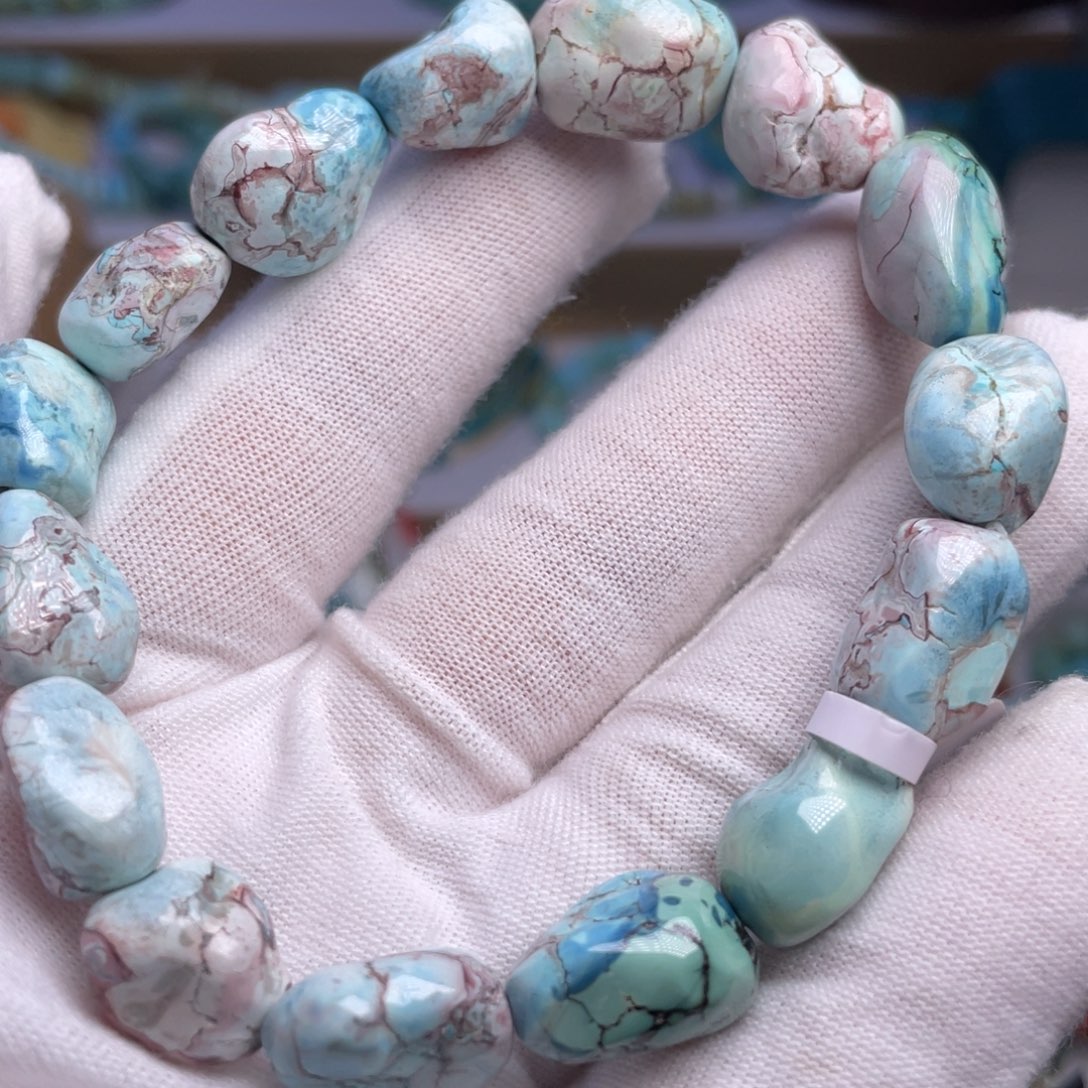 大理石非金属粉彩手串