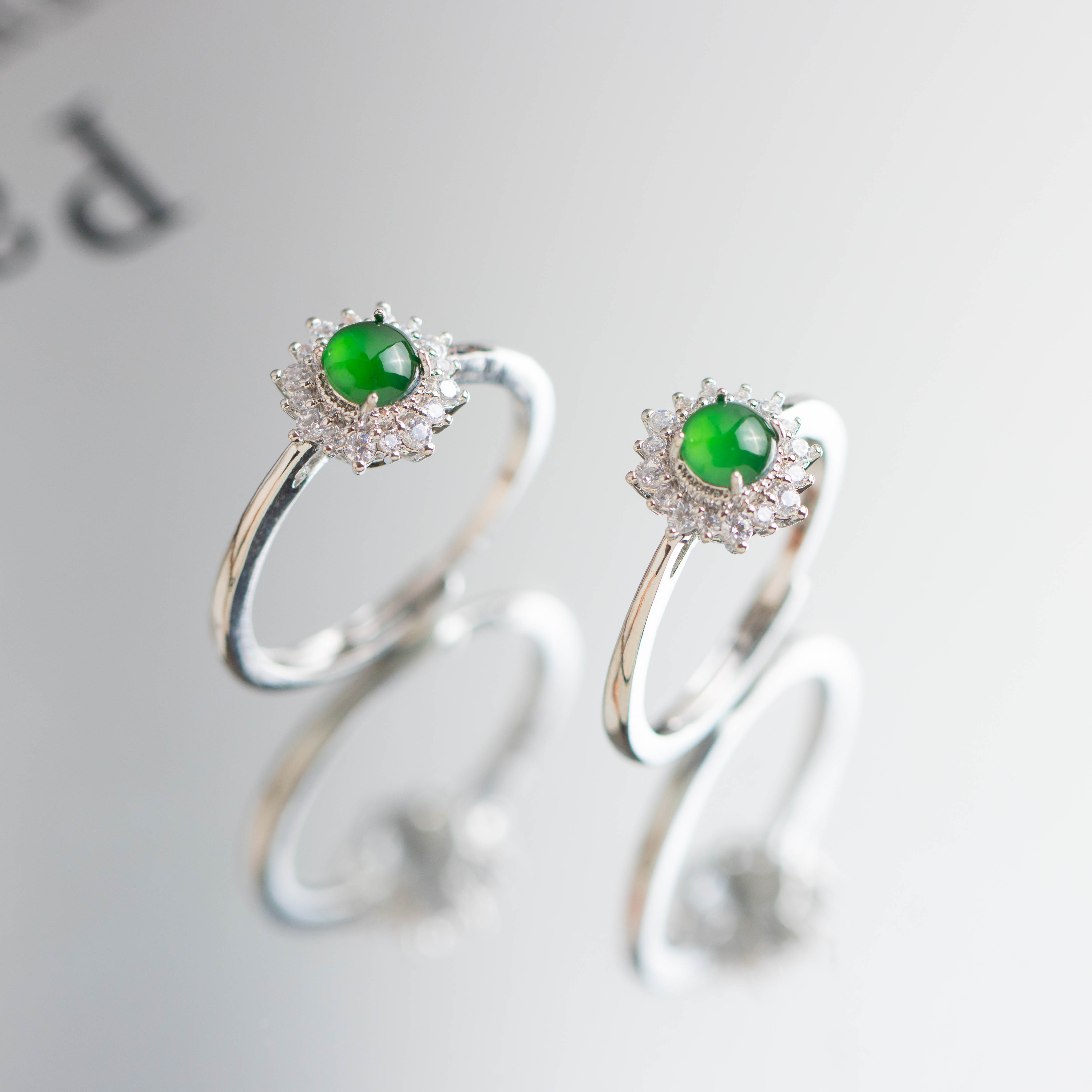 翡翠圆珠戒指（多样性发货 发其一）