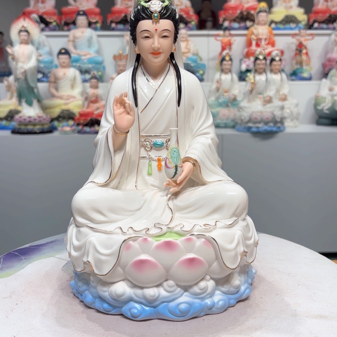 摆件瓷摆件观音12吋
