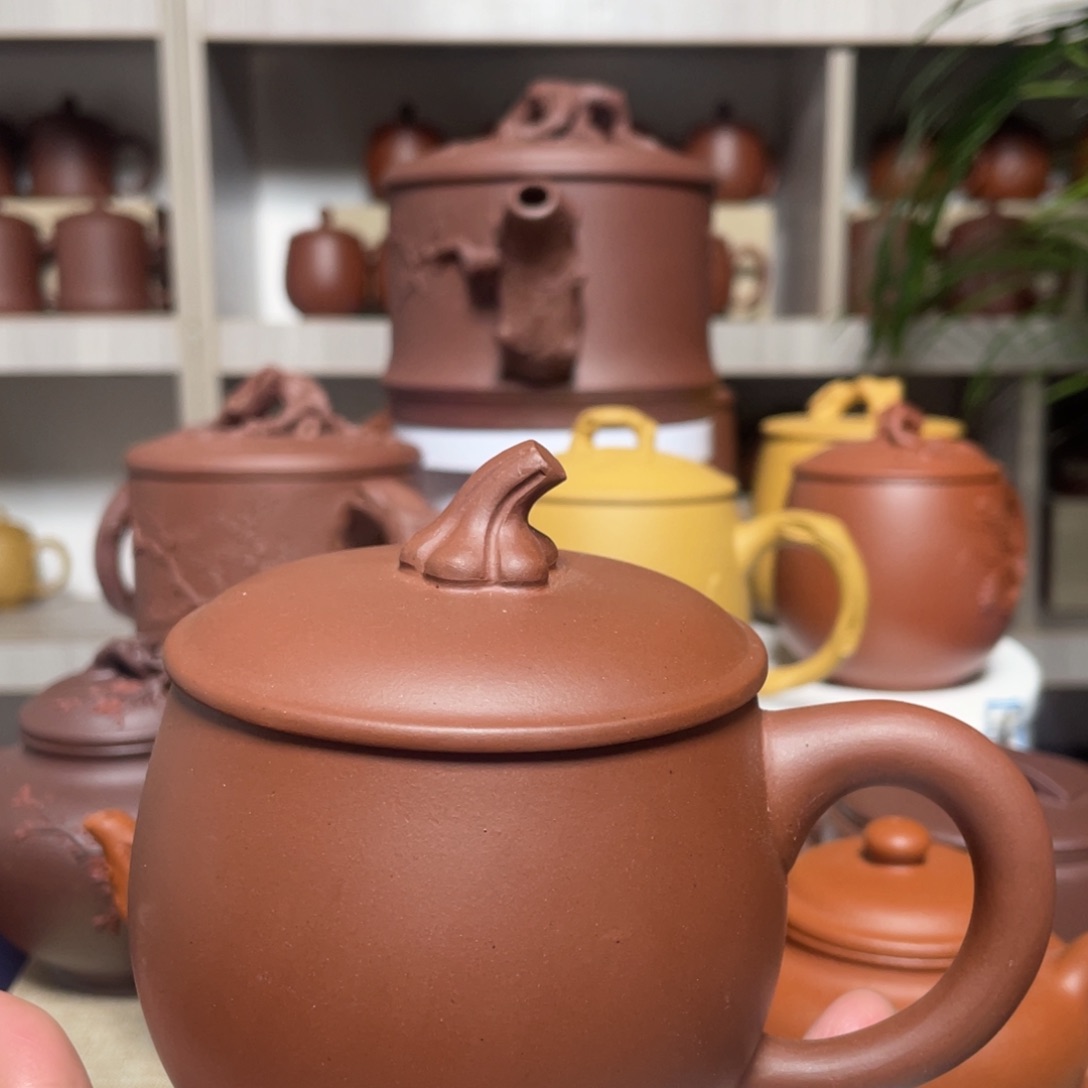 茶杯紫砂紫泥南瓜杯