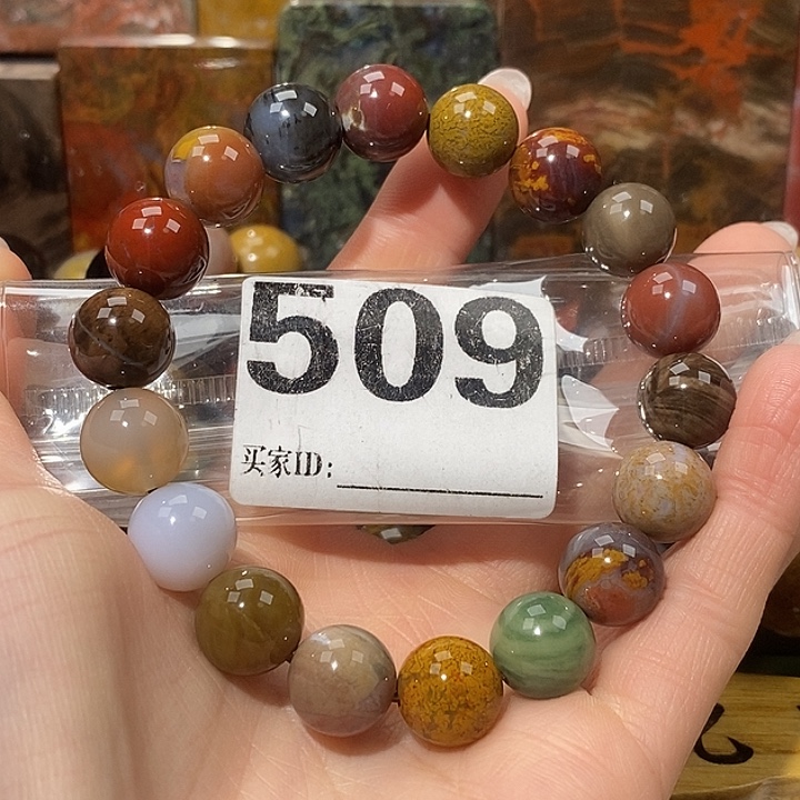 硅化玉未镶嵌天然北票树化玉手串12