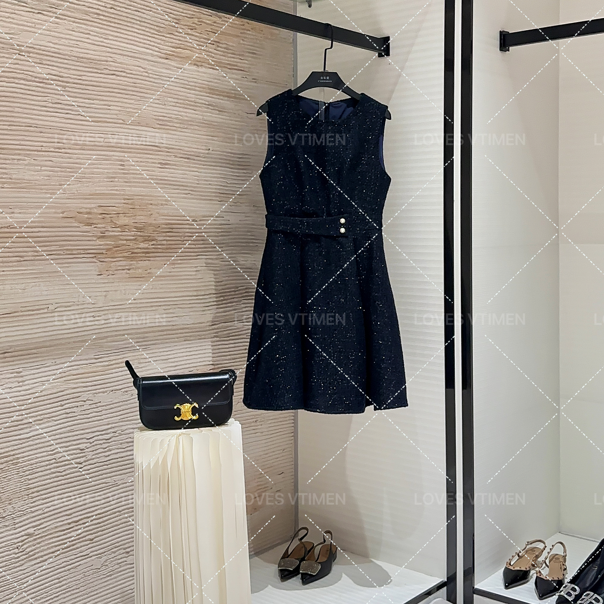 LL/赫本风高定显瘦气质法式时尚长款连衣裙LOVES-A1720