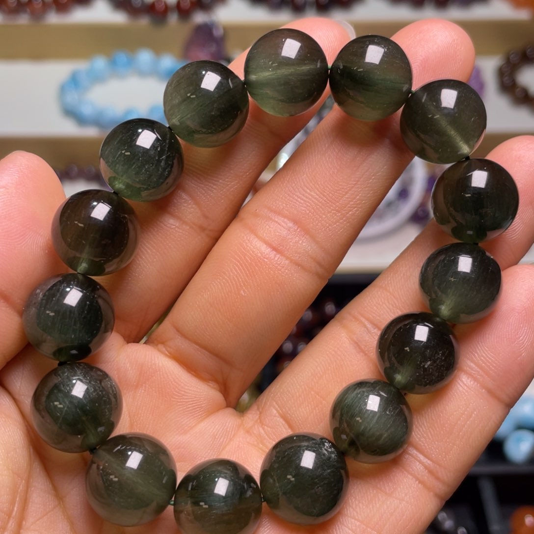 水晶手链未镶嵌绿发晶