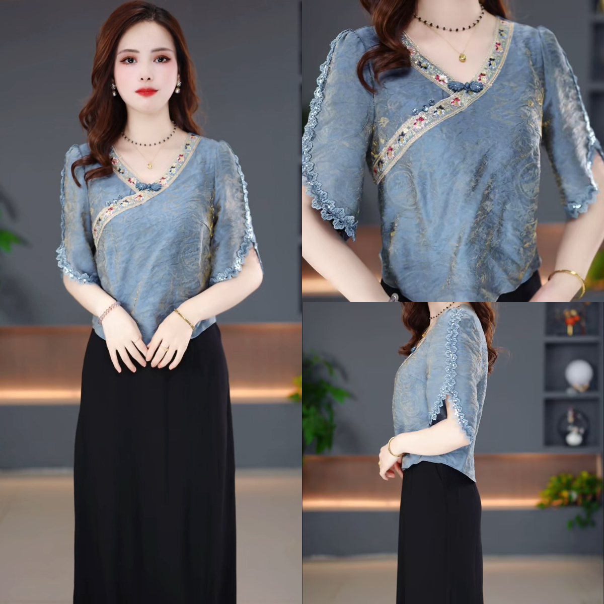 夏季新款连衣裙2025显瘦修身收腰韩版气质遮肚裙子YX25K1397