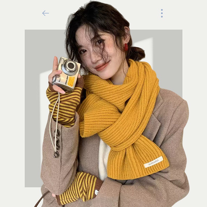 北极绒加厚百搭少女围巾