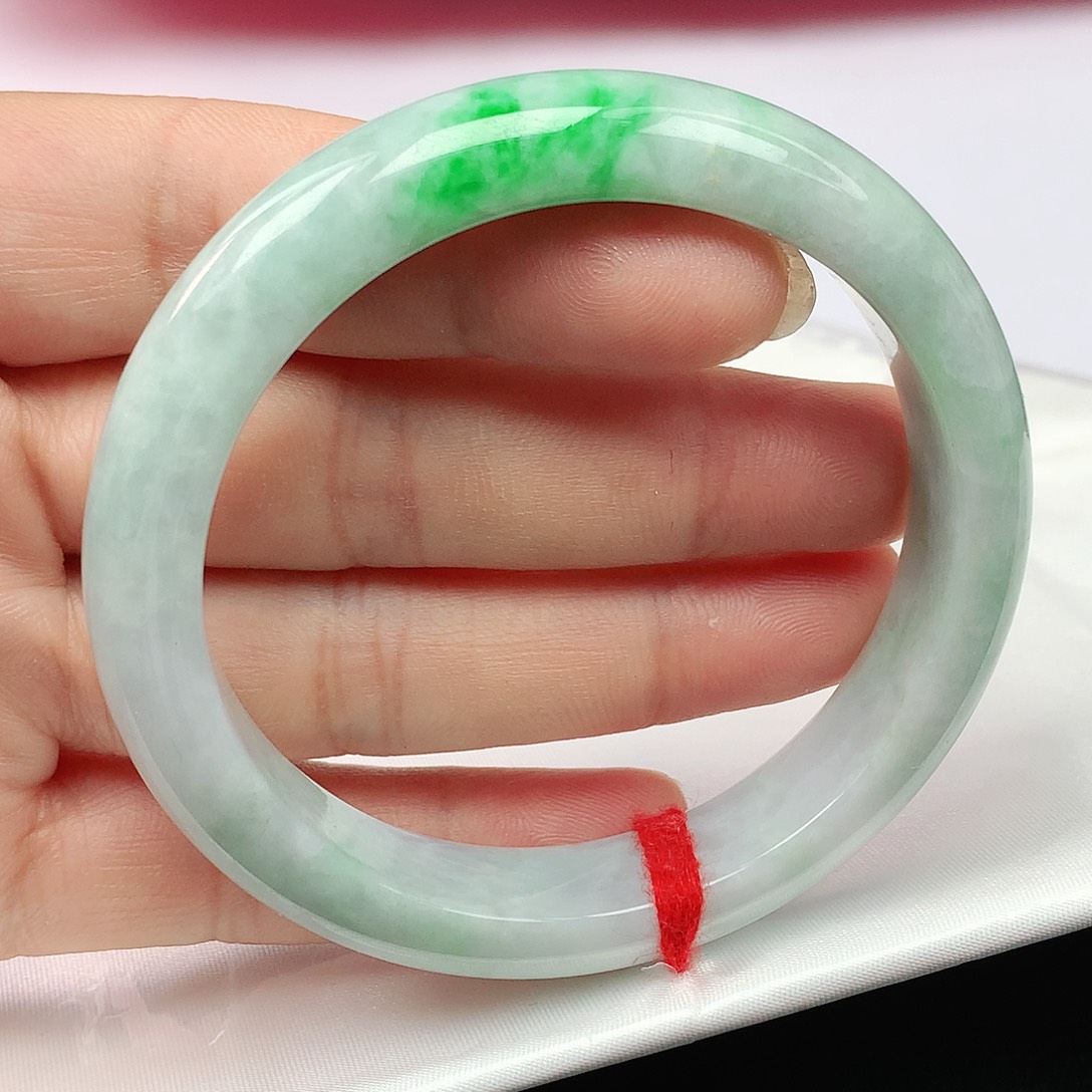 翡翠未镶嵌手镯55圈500238