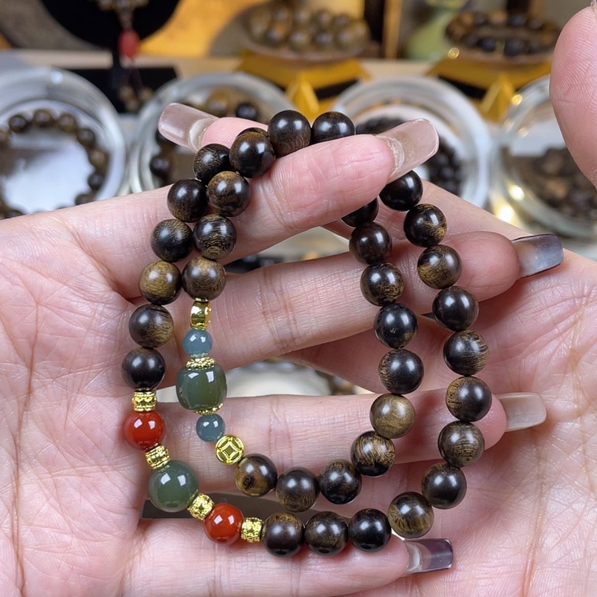 【闪购商品】沉香手串郭*芽庄棋楠瘤疤