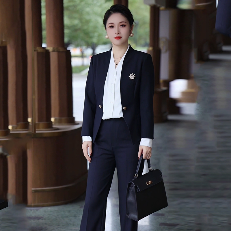 职业装西装套装女春秋2025新款气质显瘦西服三件套酒店工装正装