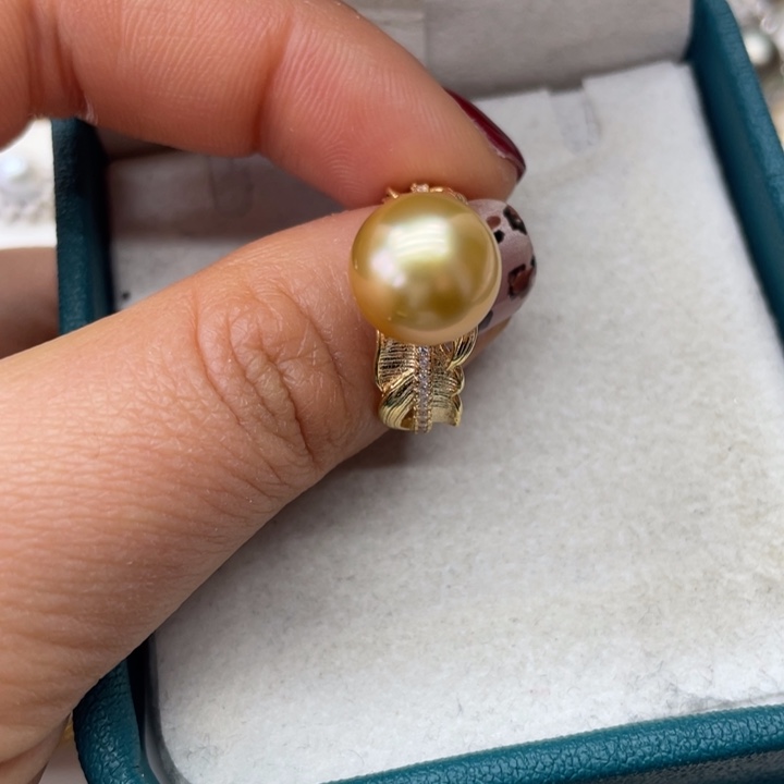 海水珍珠戒指银S925镶嵌