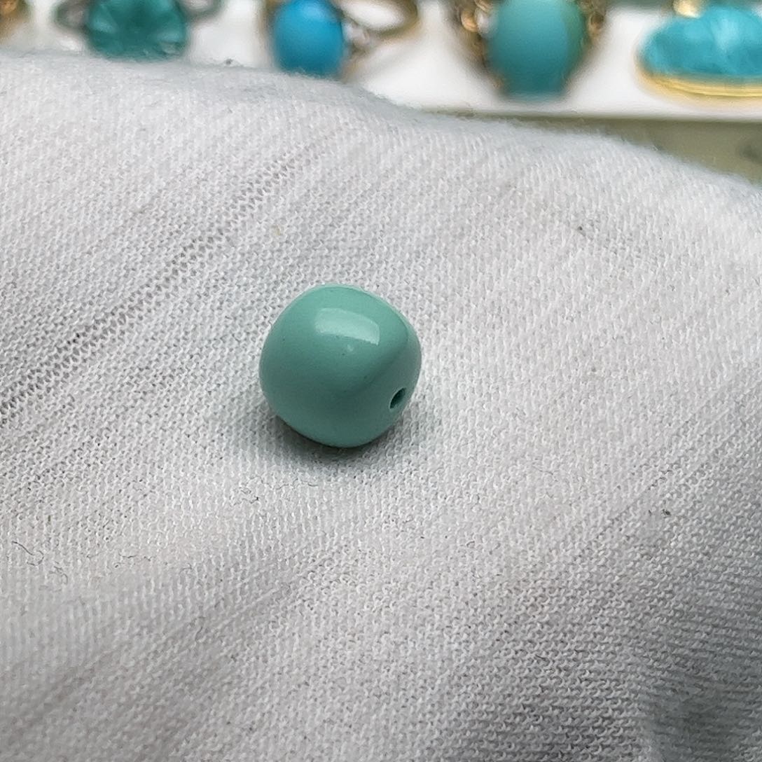 绿松石珠宝奇石未镶嵌燃****豆