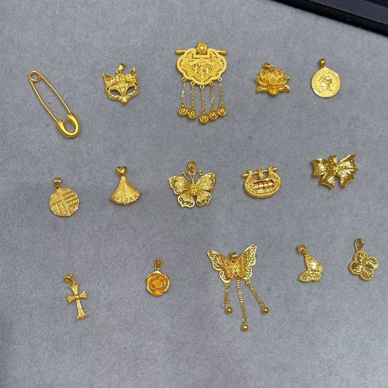 特惠不退换【5G黄金吊坠一重量±0.02】足金999 多样性发一！Y